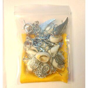 Jewelry Making Silver and Shell Charms by JIALEEY